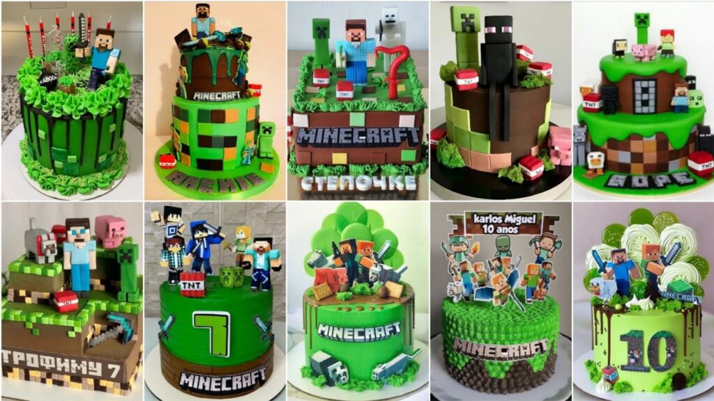 minecraft birthday cake