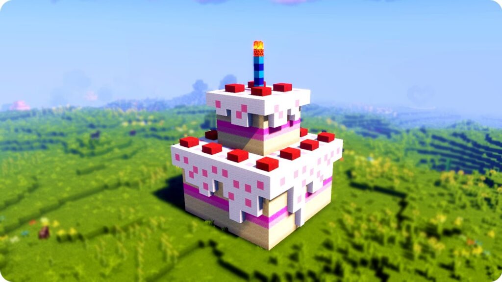 minecraft birthday cake